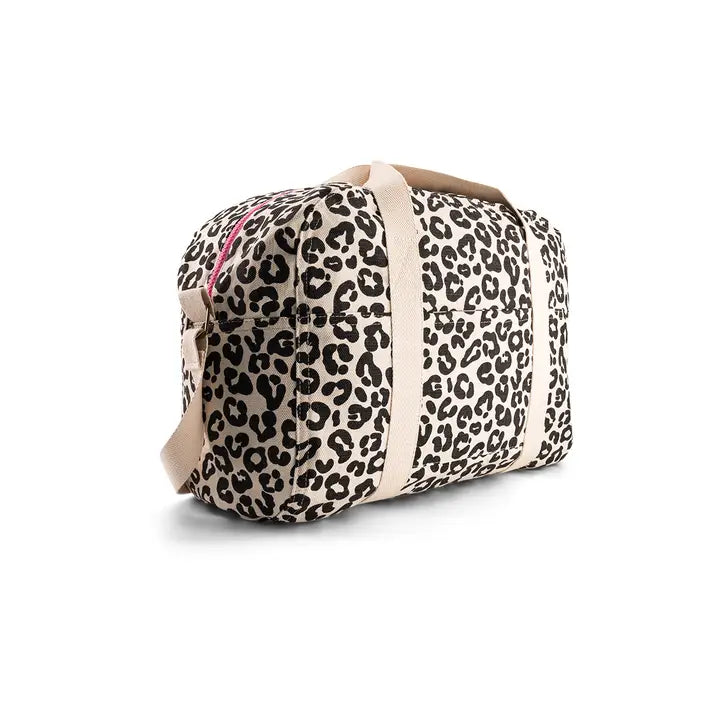 Kleine Wickeltasche mit Leopardenmuster